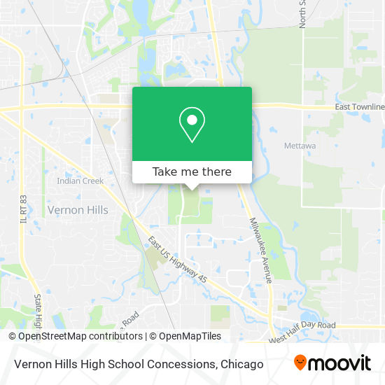 Vernon Hills High School Concessions map