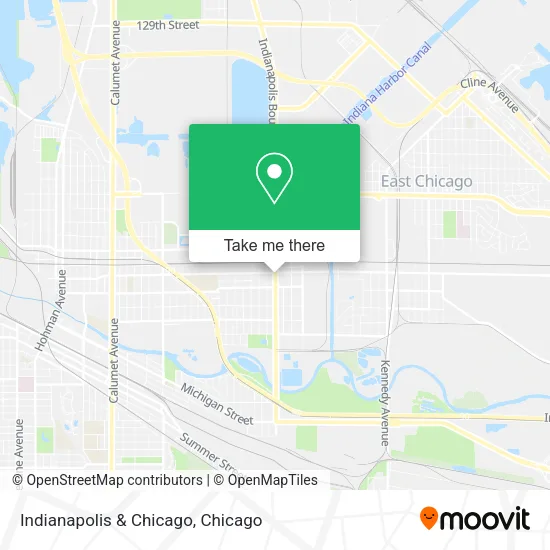 Mapa de Indianapolis & Chicago
