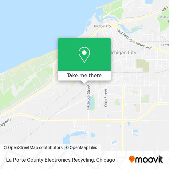 La Porte County Electronics Recycling map