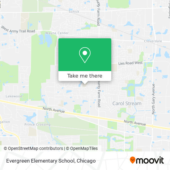 Mapa de Evergreen Elementary School