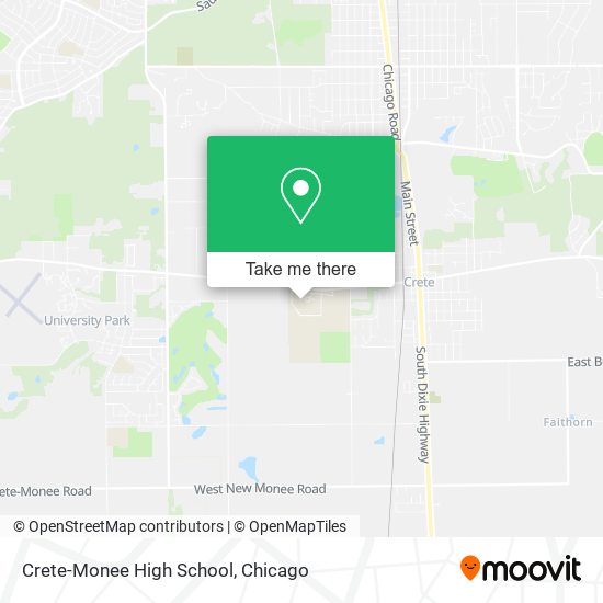 Crete-Monee High School map