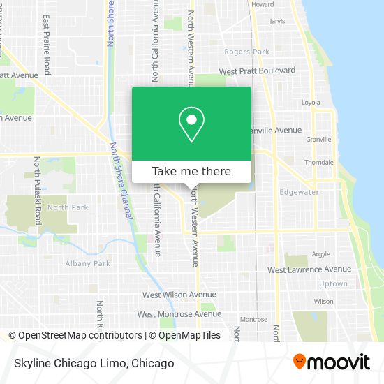 Skyline Chicago Limo map