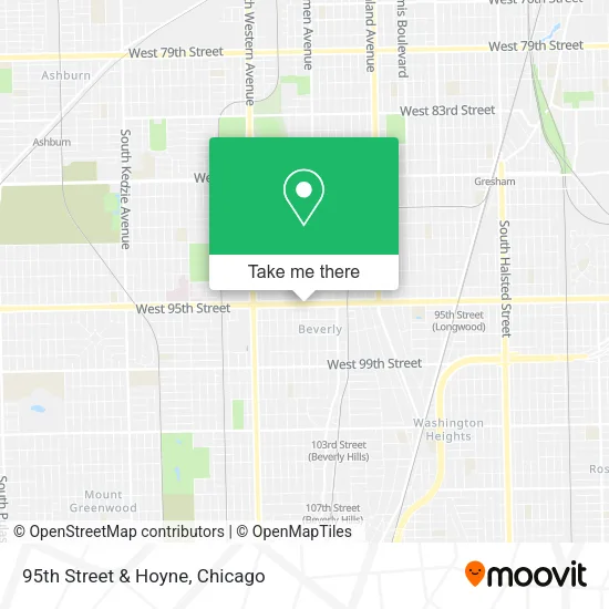 95th Street & Hoyne map