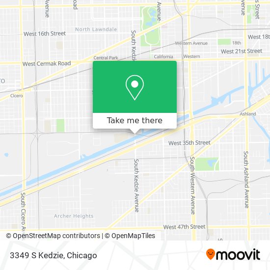 Mapa de 3349 S Kedzie