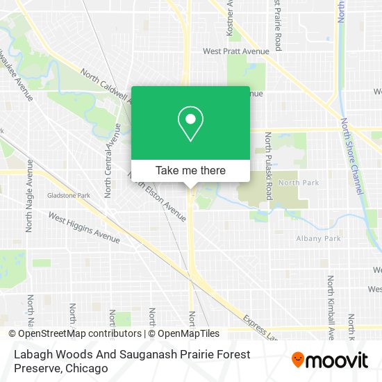 Labagh Woods And Sauganash Prairie Forest Preserve map
