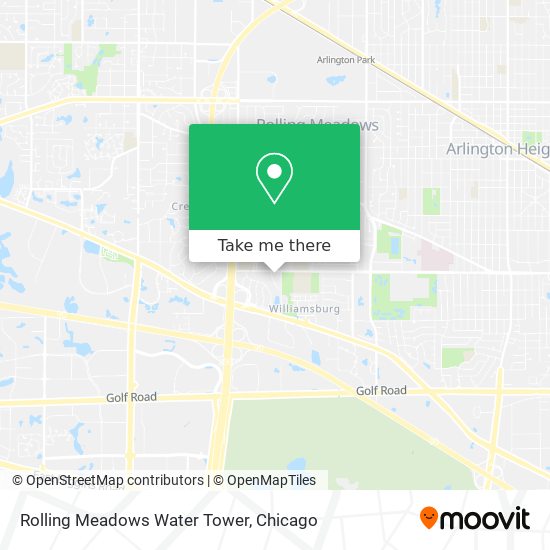 Rolling Meadows Water Tower map