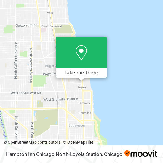 Mapa de Hampton Inn Chicago North-Loyola Station