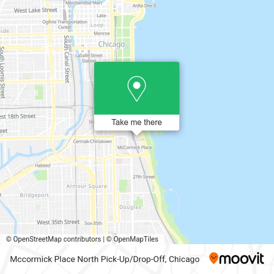 Mccormick Place North Pick-Up / Drop-Off map