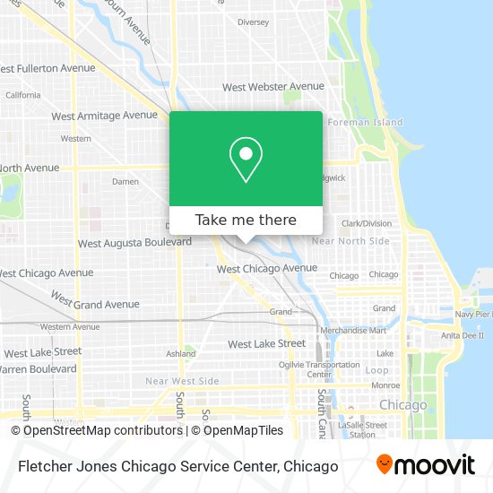 Mapa de Fletcher Jones Chicago Service Center