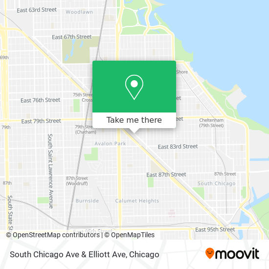 South Chicago Ave & Elliott Ave map