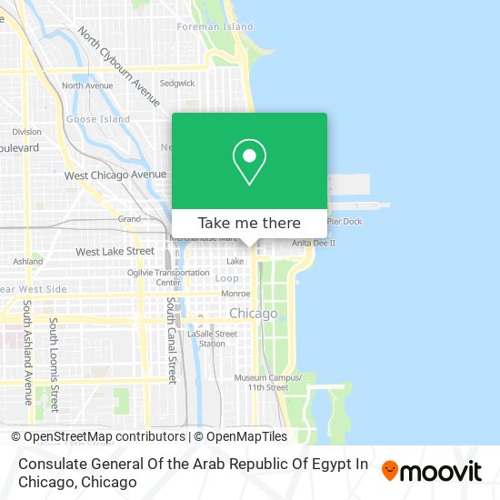 Mapa de Consulate General Of the Arab Republic Of Egypt In Chicago