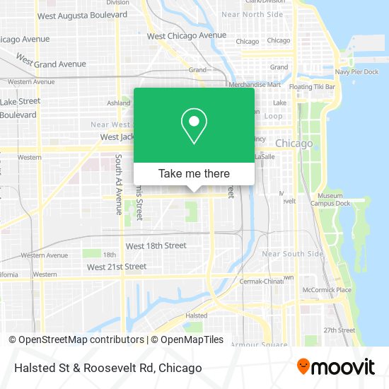 Halsted St & Roosevelt Rd map