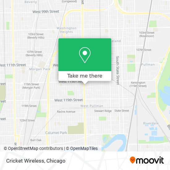 Mapa de Cricket Wireless