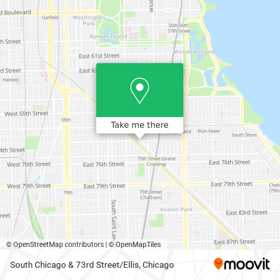 South Chicago & 73rd Street / Ellis map