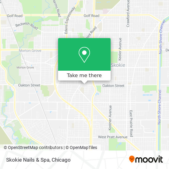 Skokie Nails & Spa map