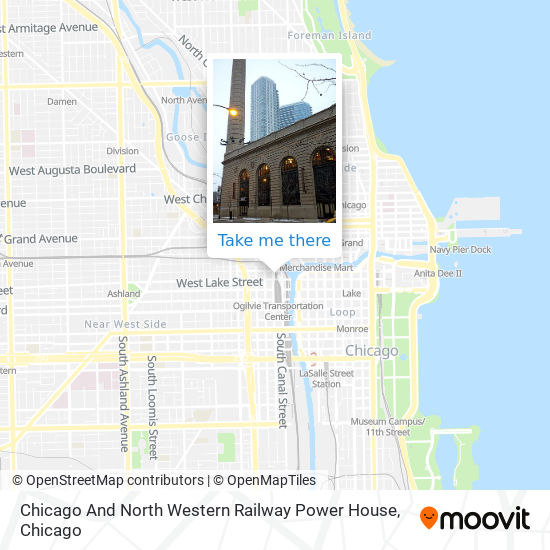 Chicago And North Western Railway Power House map