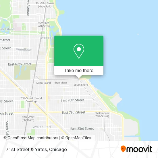 71st Street & Yates map