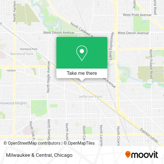 Milwaukee & Central map