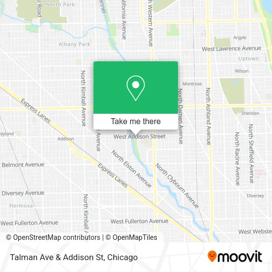 Talman Ave & Addison St map