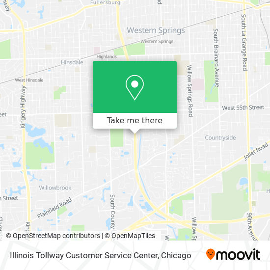 Illinois Tollway Customer Service Center map