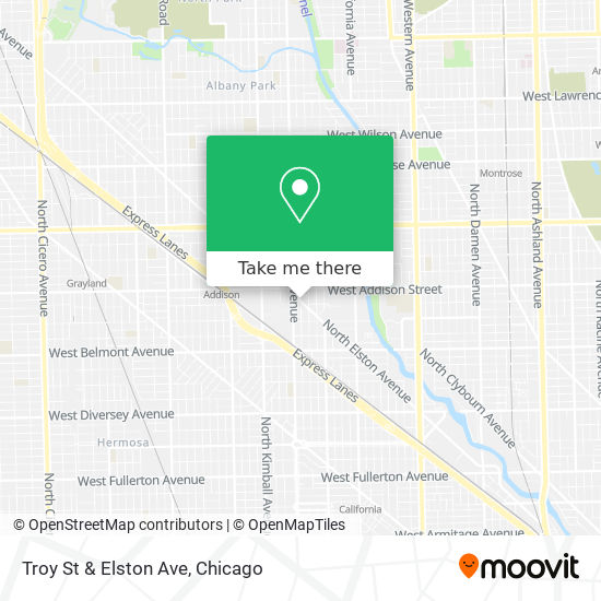 Troy St & Elston Ave map