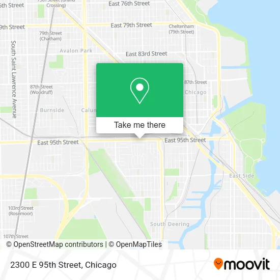 2300 E 95th Street map