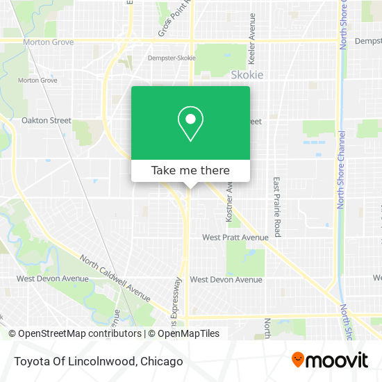 Toyota Of Lincolnwood map