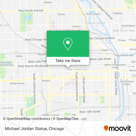 Michael Jordan Statue map