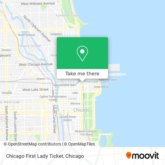 Chicago First Lady Ticket map