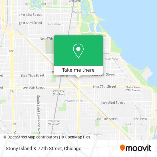 Stony Island & 77th Street map