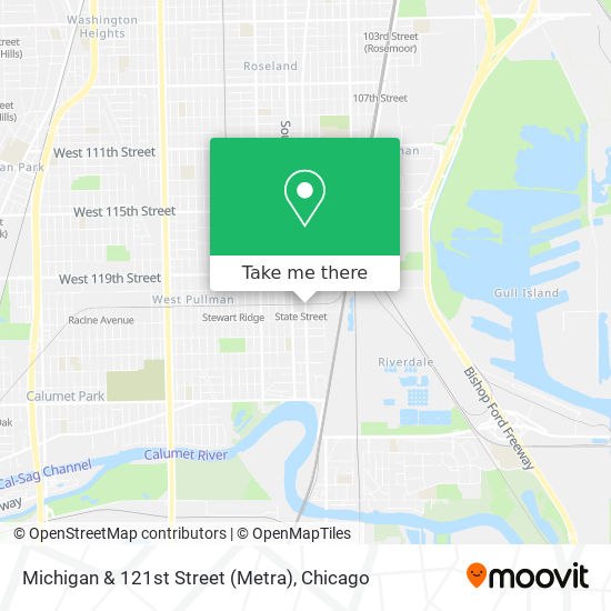 Michigan & 121st Street (Metra) map