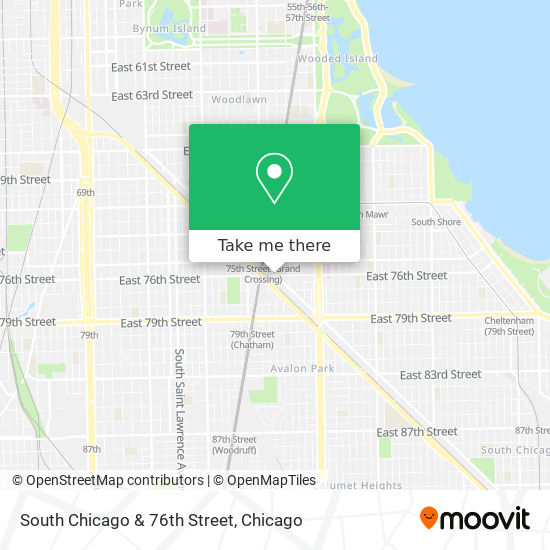 Mapa de South Chicago & 76th Street