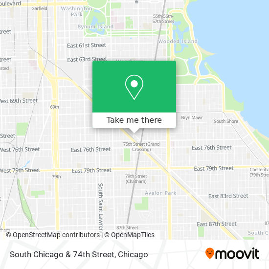 Mapa de South Chicago & 74th Street
