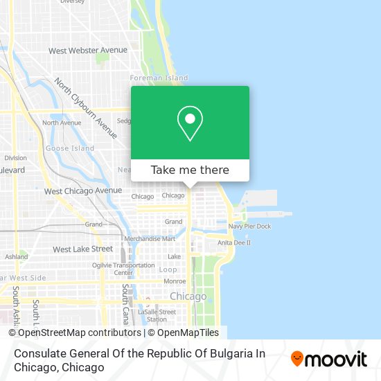 Consulate General Of the Republic Of Bulgaria In Chicago map