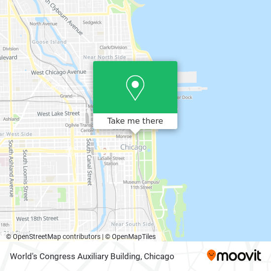 World's Congress Auxiliary Building map