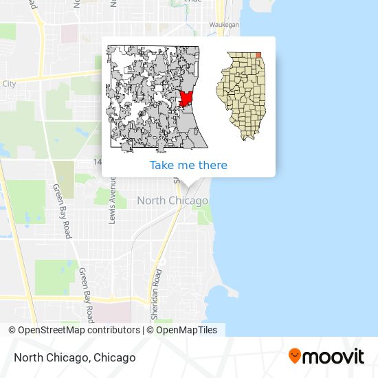 North Chicago map