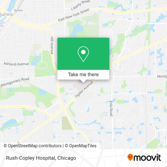 Rush-Copley Hospital map