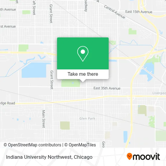 Indiana University Northwest map