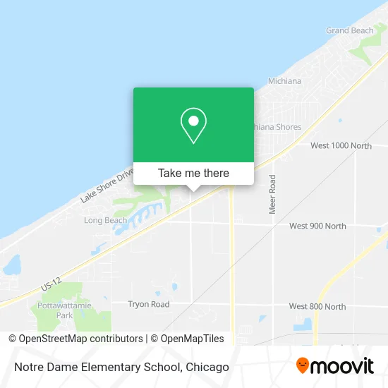 Notre Dame Elementary School map