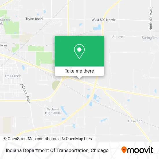Indiana Department Of Transportation map