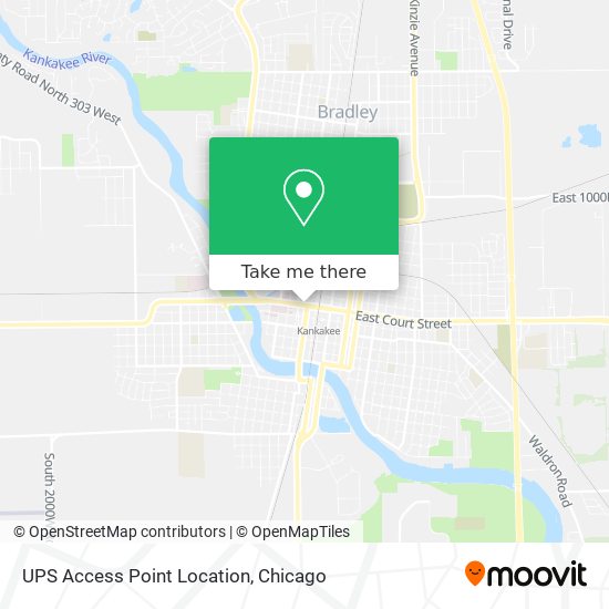 UPS Access Point Location map