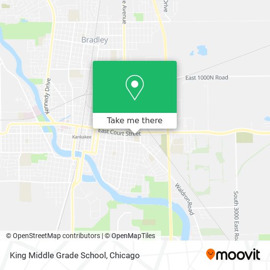 King Middle Grade School map