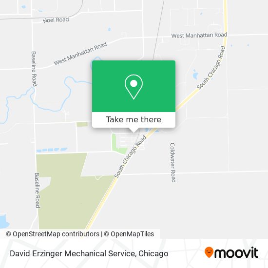 Mapa de David Erzinger Mechanical Service
