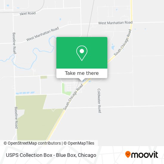 Mapa de USPS Collection Box - Blue Box