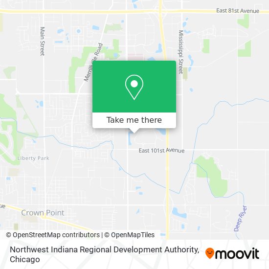 Mapa de Northwest Indiana Regional Development Authority