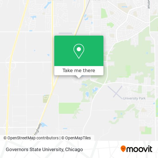 Mapa de Governors State University