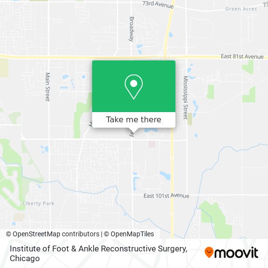 Institute of Foot & Ankle Reconstructive Surgery map