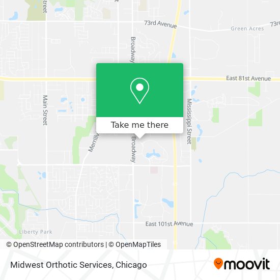 Mapa de Midwest Orthotic Services