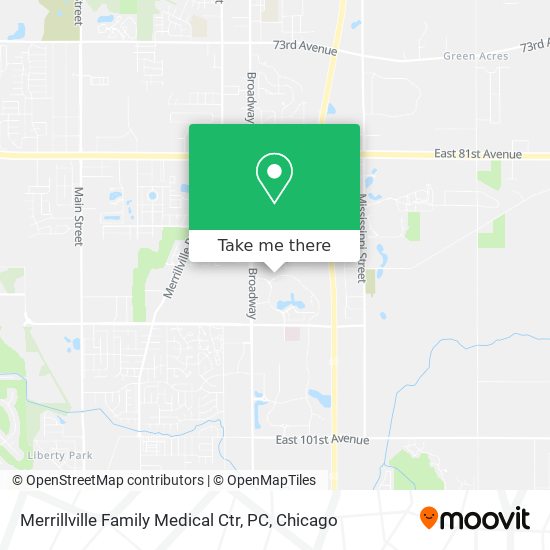 Merrillville Family Medical Ctr, PC map