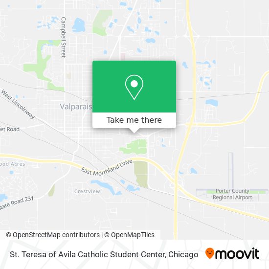 St. Teresa of Avila Catholic Student Center map